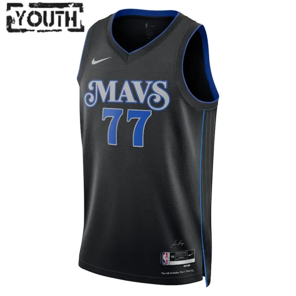 Nike Dallas Mavericks Luka Doncic Lasten Pelipaita City Edition 2023-24 Swingman Musta