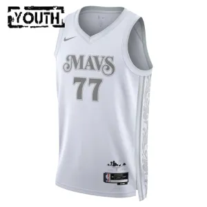 Nike Dallas Mavericks Luka Doncic Lasten Pelipaita City Edition 2024-25 Swingman Valkoinen