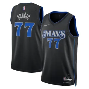 Nike Dallas Mavericks Luka Doncic Miesten Pelipaita City Edition 2023-24 Swingman Musta