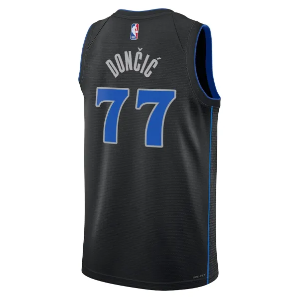 Nike Dallas Mavericks Luka Doncic Miesten Pelipaita City Edition 2023-24 Swingman Musta