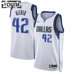 Nike Dallas Mavericks Maximilian Kleber 42 Lasten Pelipaita Association Edition Swingman Valkoinen