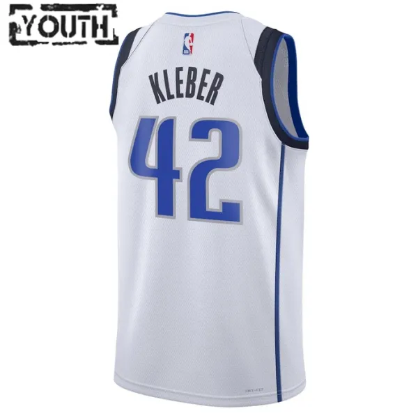 Nike Dallas Mavericks Maximilian Kleber 42 Lasten Pelipaita Association Edition Swingman Valkoinen
