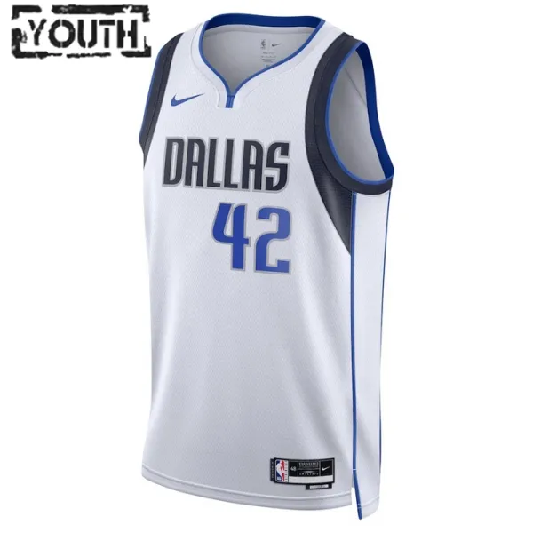 Nike Dallas Mavericks Maximilian Kleber 42 Lasten Pelipaita Association Edition Swingman Valkoinen