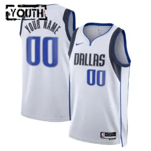 Nike Dallas Mavericks Personoitava Lasten Pelipaita Association Edition Swingman Valkoinen
