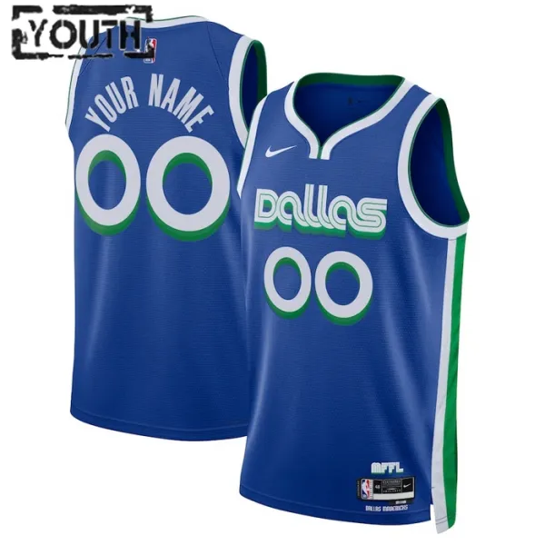 Nike Dallas Mavericks Personoitava Lasten Pelipaita City Edition 2022-23 Swingman Sininen Nike Dallas Mavericks Personoitava Lasten Pelipaita City Edition 2022-23 Swingman Sininen