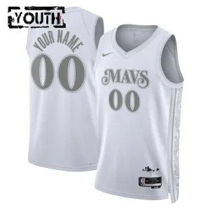 Nike Dallas Mavericks Personoitava Lasten Pelipaita City Edition 2024-25 Swingman Valkoinen Nike Dallas Mavericks Personoitava Lasten Pelipaita City Edition 2024-25 Swingman Valkoinen
