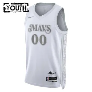Nike Dallas Mavericks Personoitava Lasten Pelipaita City Edition 2024-25 Swingman Valkoinen