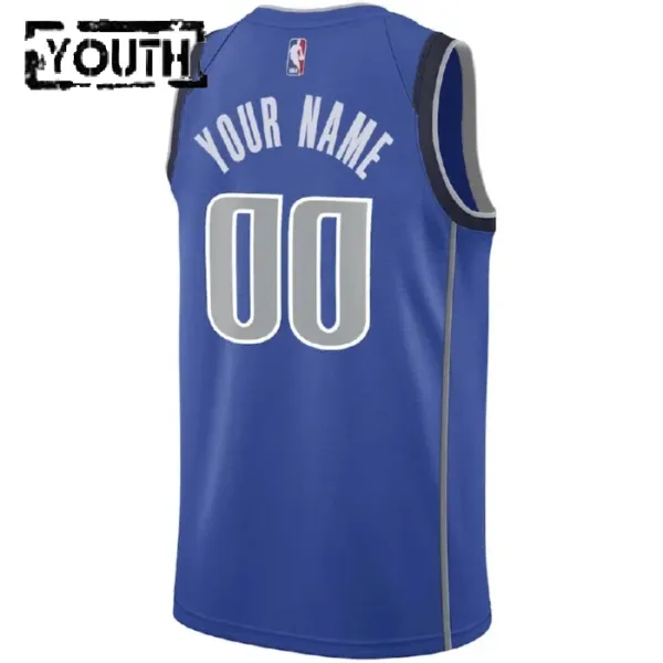 Nike Dallas Mavericks Personoitava Lasten Pelipaita Icon Edition Swingman Sininen