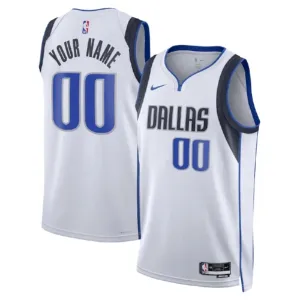Nike Dallas Mavericks Personoitava Miesten Pelipaita Association Edition Swingman Valkoinen