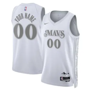 Nike Dallas Mavericks Personoitava Miesten Pelipaita City Edition 2024-25 Swingman Valkoinen