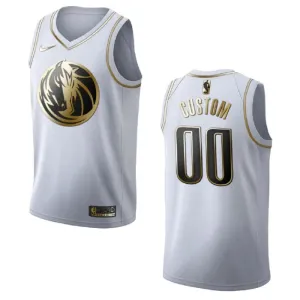Nike Dallas Mavericks Personoitava Miesten Pelipaita Golden Edition Swingman Valkoinen Nike Dallas Mavericks Personoitava Miesten Pelipaita Golden Edition Swingman Valkoinen
