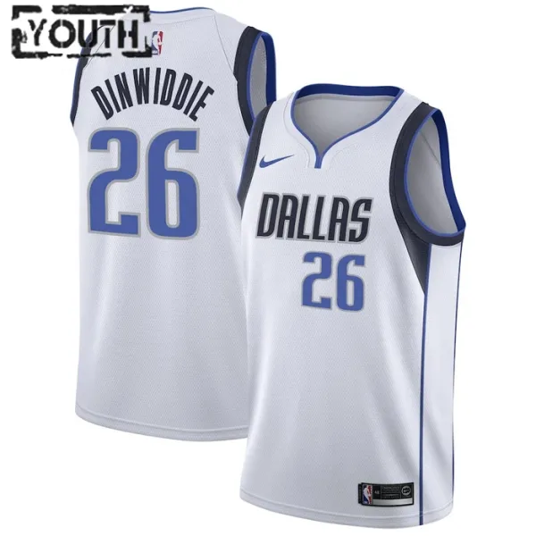 Nike Dallas Mavericks Spencer Dinwiddie 26 Lasten Pelipaita Association Edition Swingman Valkoinen Nike Dallas Mavericks Spencer Dinwiddie 26 Lasten Pelipaita Association Edition Swingman Valkoinen
