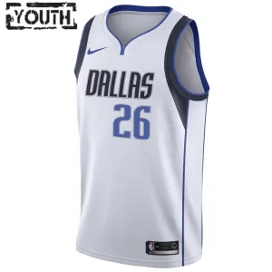 Nike Dallas Mavericks Spencer Dinwiddie 26 Lasten Pelipaita Association Edition Swingman Valkoinen