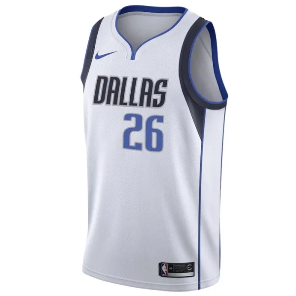 Nike Dallas Mavericks Spencer Dinwiddie 26 Miesten Pelipaita Association Edition Swingman Valkoinen