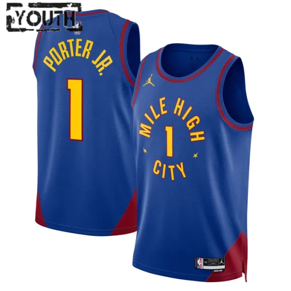 Denver Nuggets Jordan Michael Porter JR 1 Lasten Pelipaita Statement Edition Swingman Sininen Denver Nuggets Jordan Michael Porter JR 1 Lasten Pelipaita Statement Edition Swingman Sininen