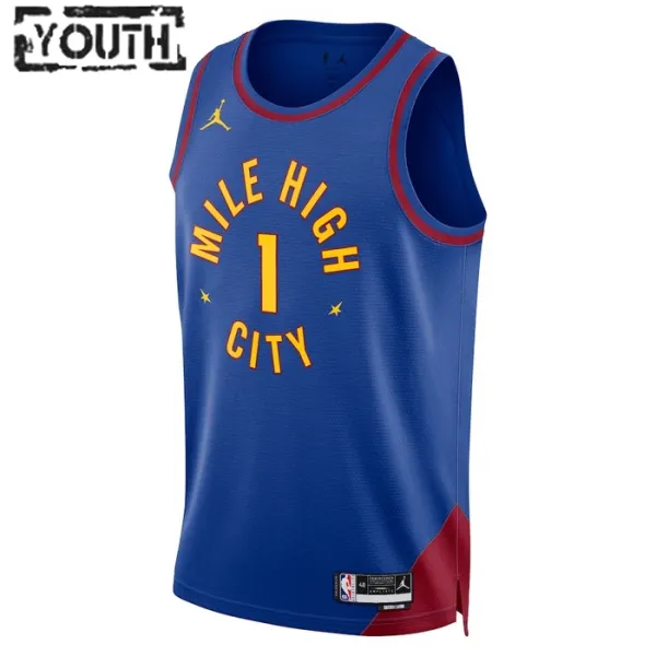 Denver Nuggets Jordan Michael Porter JR 1 Lasten Pelipaita Statement Edition Swingman Sininen