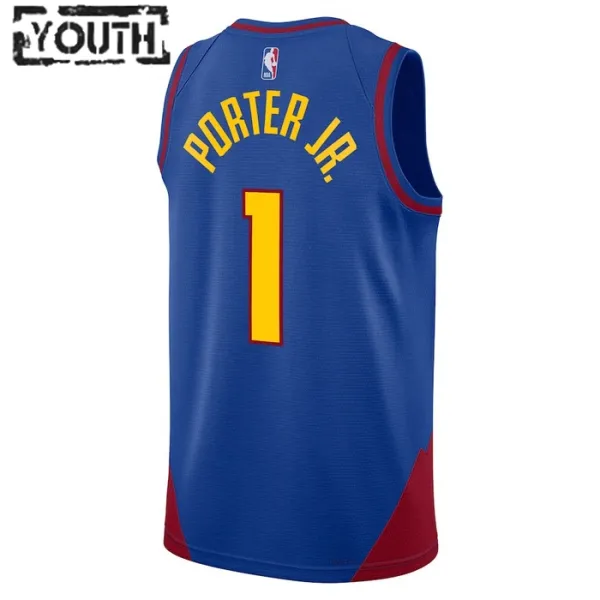 Denver Nuggets Jordan Michael Porter JR 1 Lasten Pelipaita Statement Edition Swingman Sininen