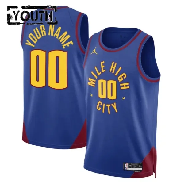 Denver Nuggets Jordan Personoitava Lasten Pelipaita Statement Edition Swingman Sininen Denver Nuggets Jordan Personoitava Lasten Pelipaita Statement Edition Swingman Sininen