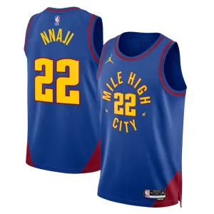 Denver Nuggets Jordan Zeke Nnaji 22 Miesten Pelipaita Statement Edition Swingman Sininen
