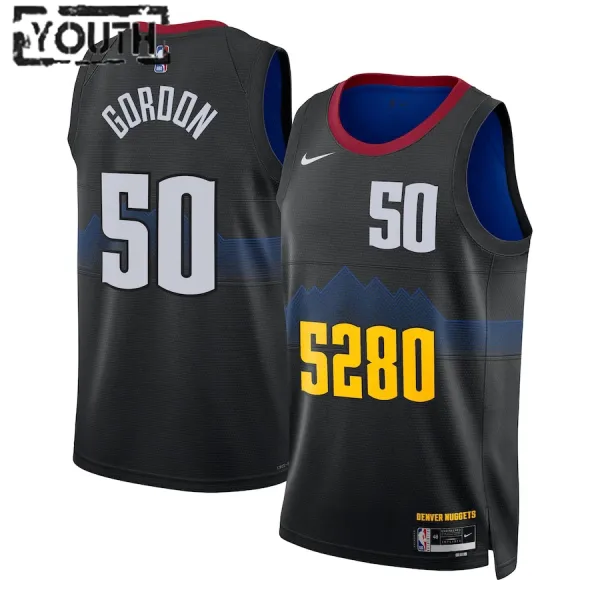 Nike Denver Nuggets Aaron Gordon Lasten Pelipaita City Edition 2023-24 Swingman Musta Nike Denver Nuggets Aaron Gordon Lasten Pelipaita City Edition 2023-24 Swingman Musta