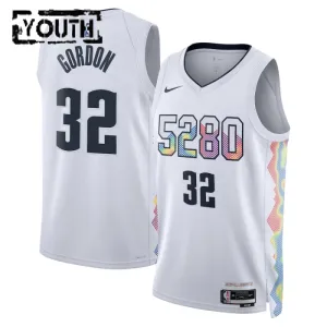 Nike Denver Nuggets Aaron Gordon Lasten Pelipaita City Edition 2024-25 Swingman Valkoinen