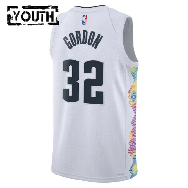 Nike Denver Nuggets Aaron Gordon Lasten Pelipaita City Edition 2024-25 Swingman Valkoinen