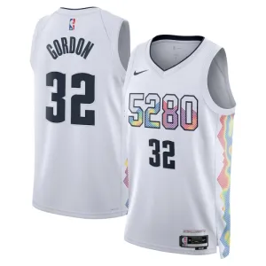 Nike Denver Nuggets Aaron Gordon Miesten Pelipaita City Edition 2024-25 Swingman Valkoinen