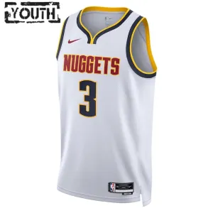 Nike Denver Nuggets Bones Hyland 3 Lasten Pelipaita Association Edition Swingman Valkoinen
