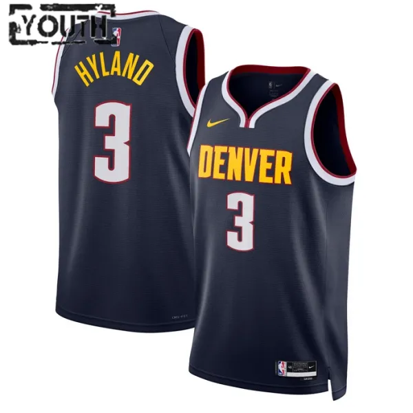 Nike Denver Nuggets Bones Hyland 3 Lasten Pelipaita Icon Edition Swingman Laivasto Nike Denver Nuggets Bones Hyland 3 Lasten Pelipaita Icon Edition Swingman Laivasto
