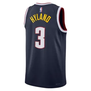 Nike Denver Nuggets Bones Hyland 3 Miesten Pelipaita Icon Edition Swingman Laivasto