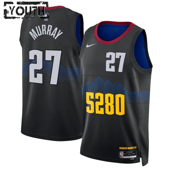 Nike Denver Nuggets Jamal Murray Lasten Pelipaita City Edition 2023-24 Swingman Musta Nike Denver Nuggets Jamal Murray Lasten Pelipaita City Edition 2023-24 Swingman Musta