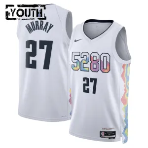 Nike Denver Nuggets Jamal Murray Lasten Pelipaita City Edition 2024-25 Swingman Valkoinen