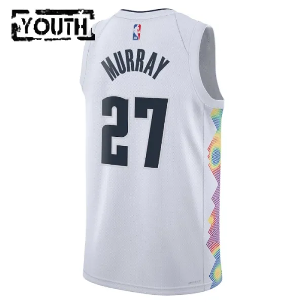 Nike Denver Nuggets Jamal Murray Lasten Pelipaita City Edition 2024-25 Swingman Valkoinen