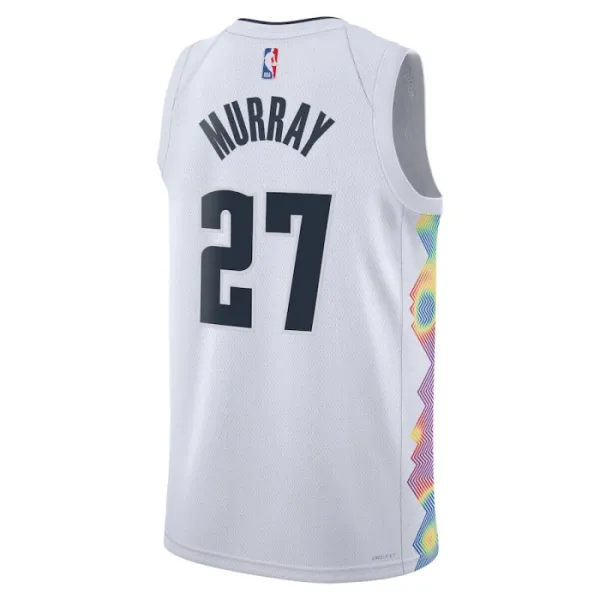 Nike Denver Nuggets Jamal Murray Miesten Pelipaita City Edition 2024-25 Swingman Valkoinen