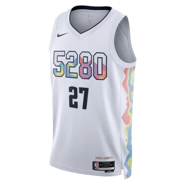 Nike Denver Nuggets Jamal Murray Miesten Pelipaita City Edition 2024-25 Swingman Valkoinen