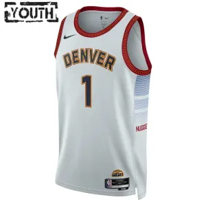 Nike Denver Nuggets Michael Porter JR 1 Lasten Pelipaita City Edition 2022-23 Swingman Harmaa