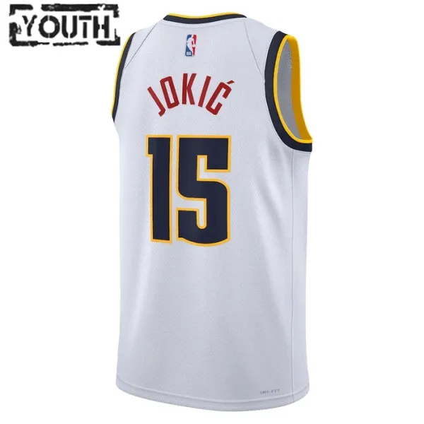 Nike Denver Nuggets Nikola Jokic 15 Lasten Pelipaita Association Edition Swingman Valkoinen