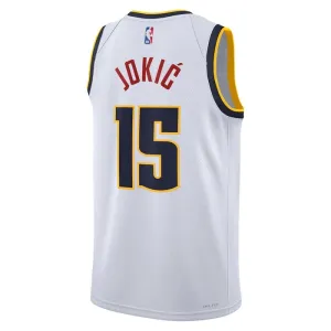Nike Denver Nuggets Nikola Jokic 15 Miesten Pelipaita Association Edition Swingman Valkoinen
