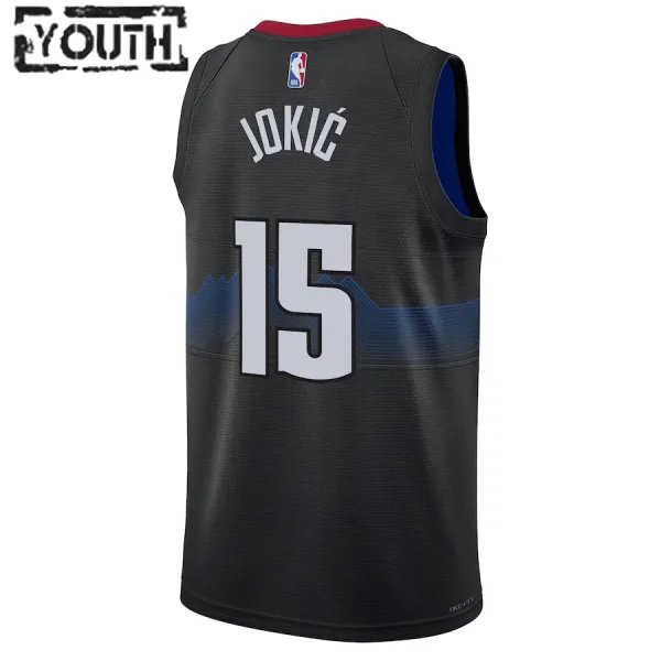 Nike Denver Nuggets Nikola Jokic Lasten Pelipaita City Edition 2023-24 Swingman Musta