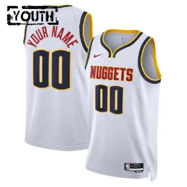 Nike Denver Nuggets Personoitava Lasten Pelipaita Association Edition Swingman Valkoinen Nike Denver Nuggets Personoitava Lasten Pelipaita Association Edition Swingman Valkoinen