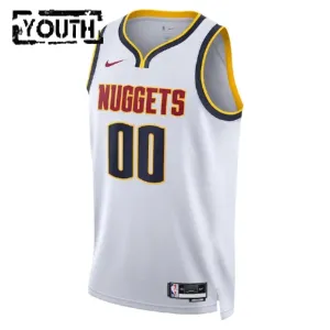 Nike Denver Nuggets Personoitava Lasten Pelipaita Association Edition Swingman Valkoinen