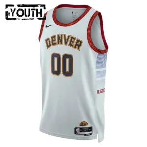 Nike Denver Nuggets Personoitava Lasten Pelipaita City Edition 2022-23 Swingman Valkoinen