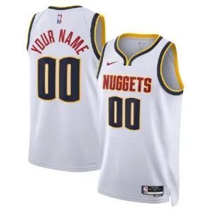 Nike Denver Nuggets Personoitava Miesten Pelipaita Association Edition Swingman Valkoinen