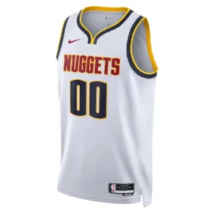 Nike Denver Nuggets Personoitava Miesten Pelipaita Association Edition Swingman Valkoinen