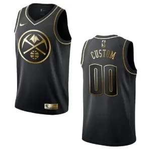 Nike Denver Nuggets Personoitava Miesten Pelipaita Golden Edition Swingman Musta Nike Denver Nuggets Personoitava Miesten Pelipaita Golden Edition Swingman Musta