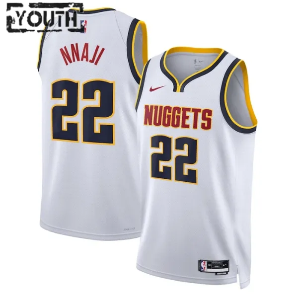 Nike Denver Nuggets Zeke Nnaji 22 Lasten Pelipaita Association Edition Swingman Valkoinen Nike Denver Nuggets Zeke Nnaji 22 Lasten Pelipaita Association Edition Swingman Valkoinen