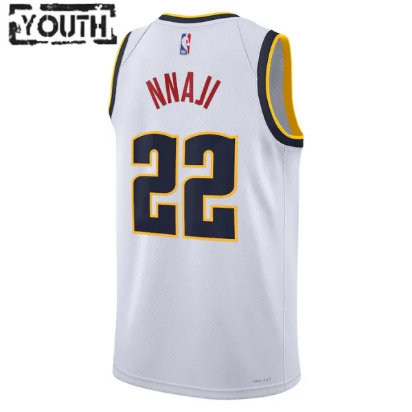 Nike Denver Nuggets Zeke Nnaji 22 Lasten Pelipaita Association Edition Swingman Valkoinen