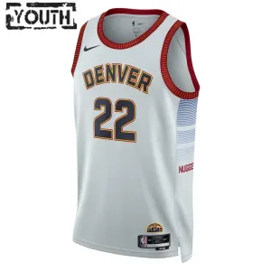 Nike Denver Nuggets Zeke Nnaji 22 Lasten Pelipaita City Edition 2022-23 Swingman Harmaa