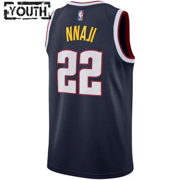 Nike Denver Nuggets Zeke Nnaji 22 Lasten Pelipaita Icon Edition Swingman Laivasto