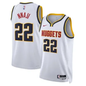 Nike Denver Nuggets Zeke Nnaji 22 Miesten Pelipaita Association Edition Swingman Valkoinen